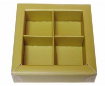 Windowbox 66x66x19mm 4 division almond 
